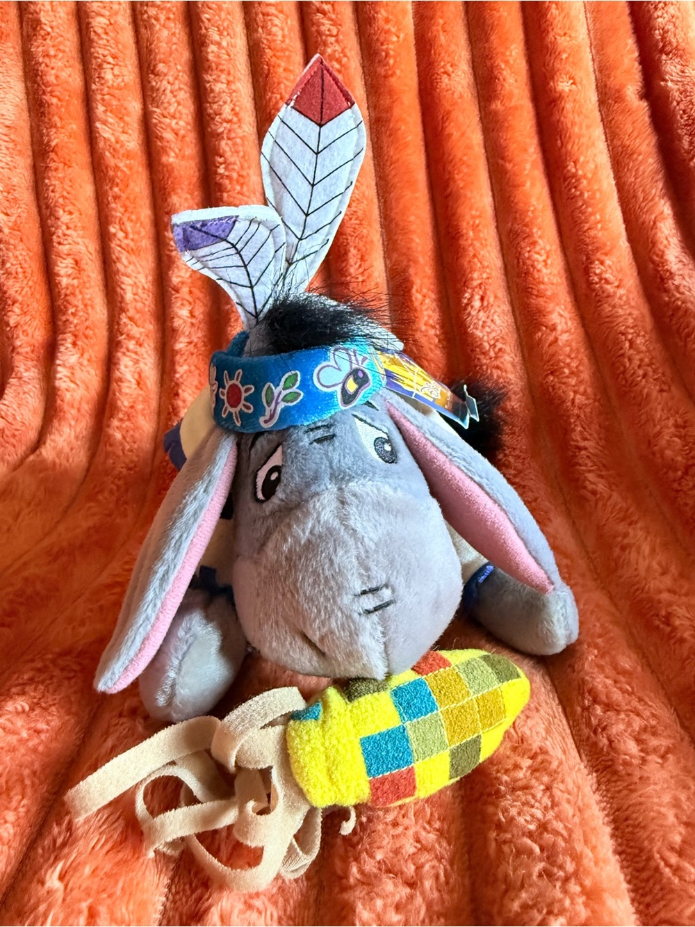 NWT’s 2003 Disney Collectible Gray Eeyore Thanksgiving Bean Bag Plush Keepsake